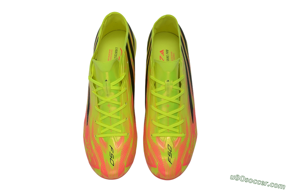 Adidas F50 Hyperfast Elite FG Firm Ground Soccer Cleats - Yellow/Solar Yellow/Lucid Pink 4