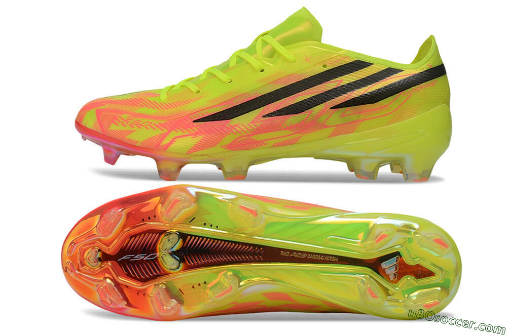 Adidas F50 Hyperfast Elite FG Firm Ground Soccer Cleats - Yellow/Solar Yellow/Lucid Pink 0