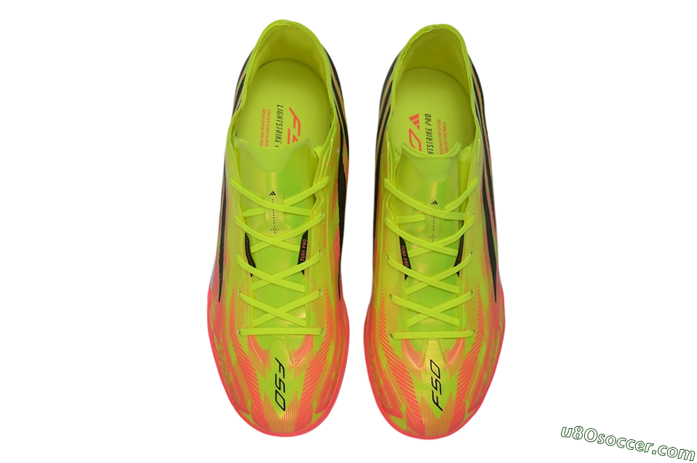 Adidas F50 Hyperfast Pro TF Artificial Turf Soccer Shoes - Yellow/Solar Yellow/Solar Red 4