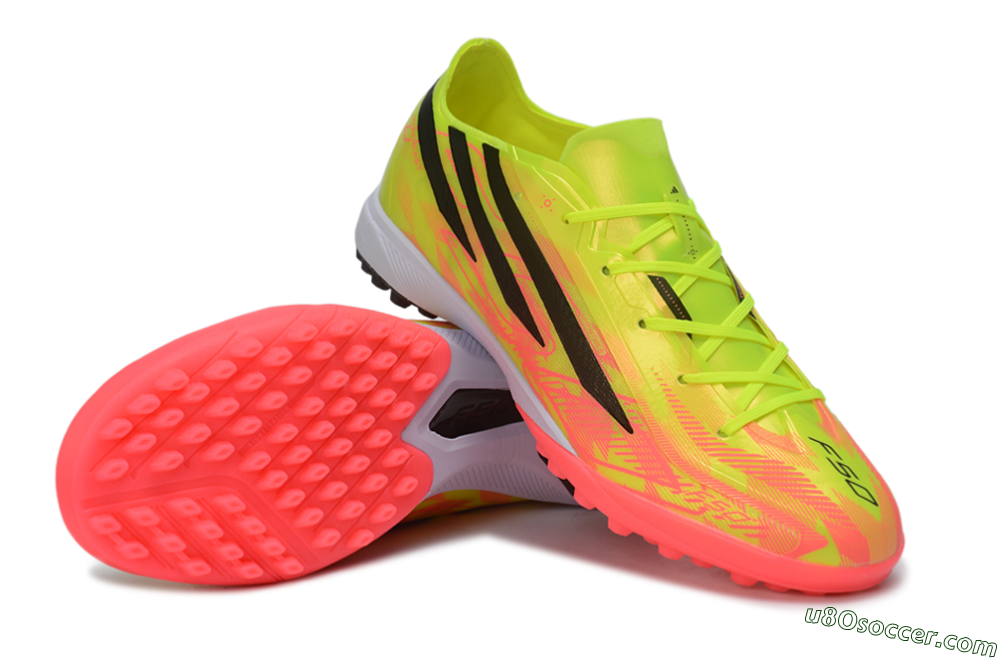 Adidas F50 Hyperfast Pro TF Artificial Turf Soccer Shoes - Yellow/Solar Yellow/Solar Red 3