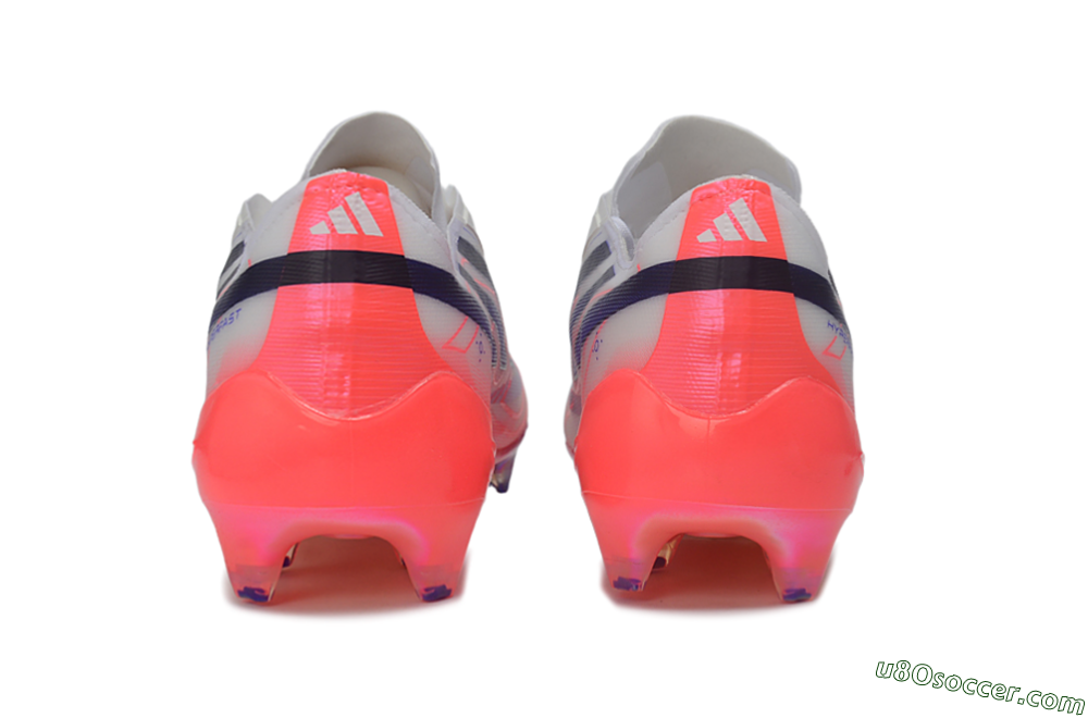 Adidas F50 Hyperfast Elite FG Firm Ground Soccer Cleats - White/Solar Red/Lucid Blue 5