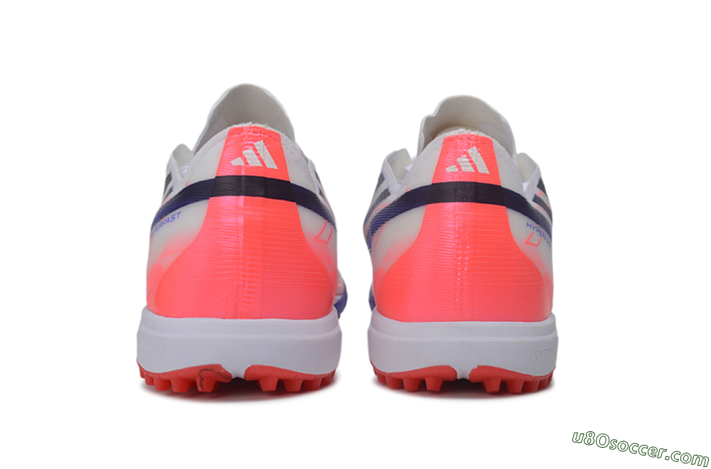 Adidas F50 Hyperfast Pro TF Artificial Turf Soccer Shoes - White/Lucid Blue/Solar Red 5