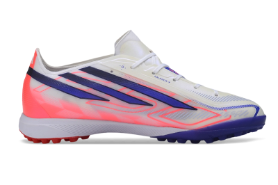 Adidas F50 Hyperfast Pro TF Artificial Turf Soccer Shoes - White/Lucid Blue/Solar Red