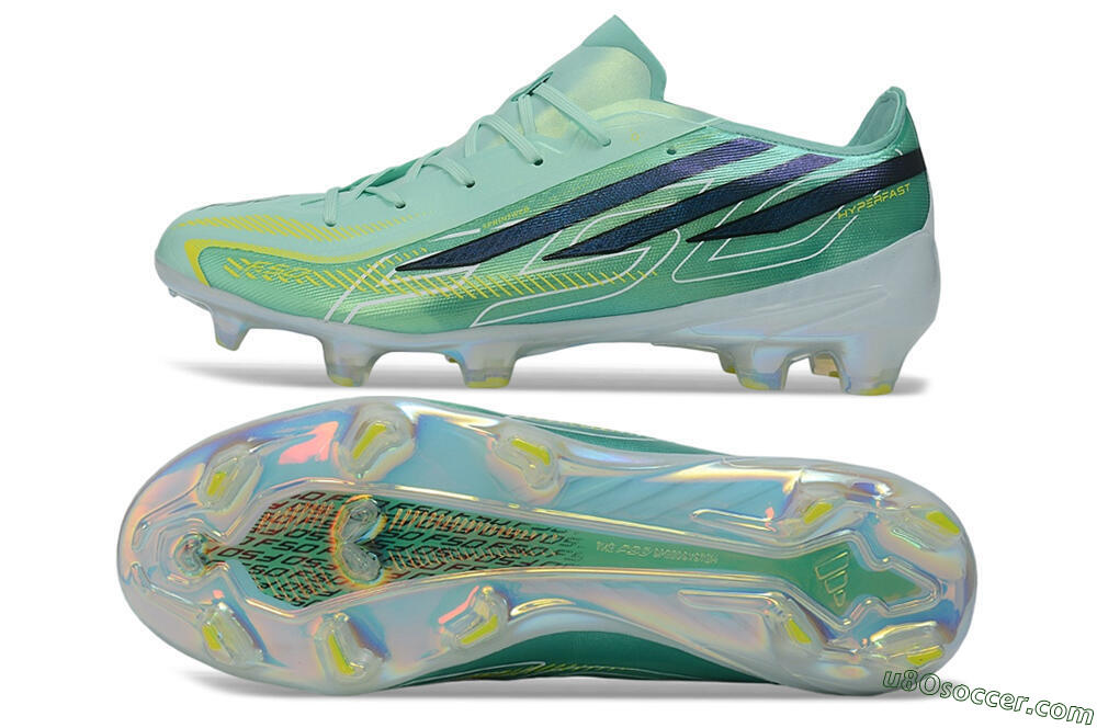 Adidas F50 Hyperfast Elite FG Firm Ground Soccer Cleats - Green/Mint/Dark Blue 0