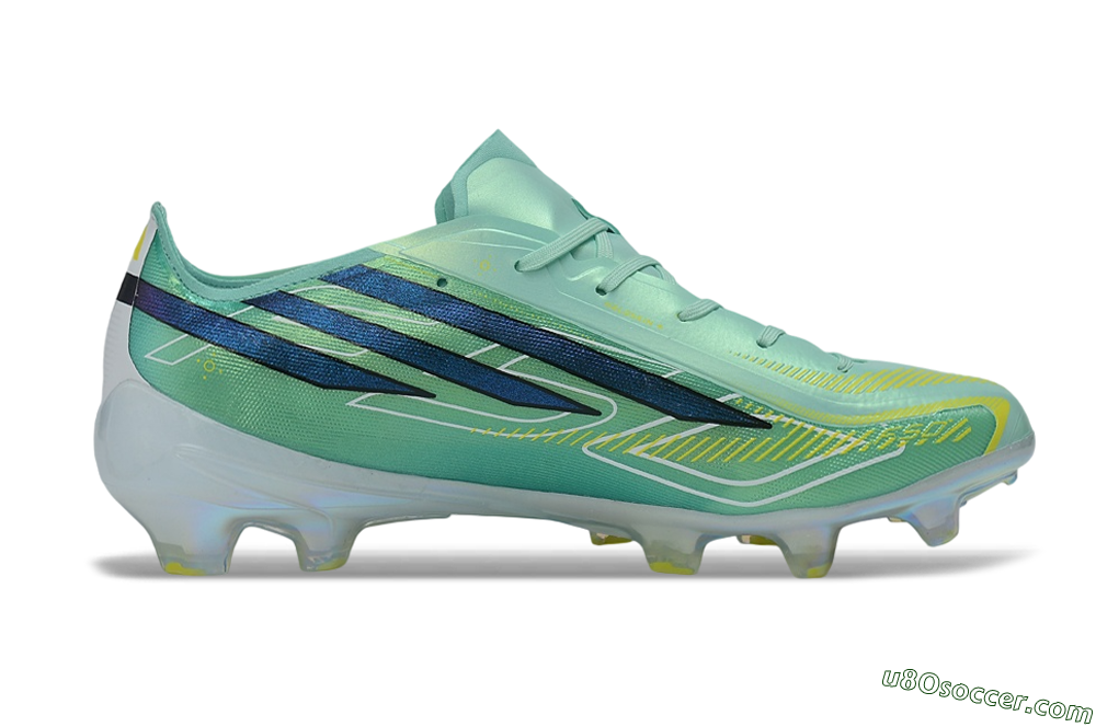 Adidas F50 Hyperfast Elite FG Firm Ground Soccer Cleats - Green/Mint/Dark Blue 7