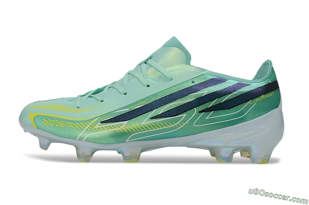 Adidas F50 Hyperfast Elite FG Firm Ground Soccer Cleats - Green/Mint/Dark Blue 2