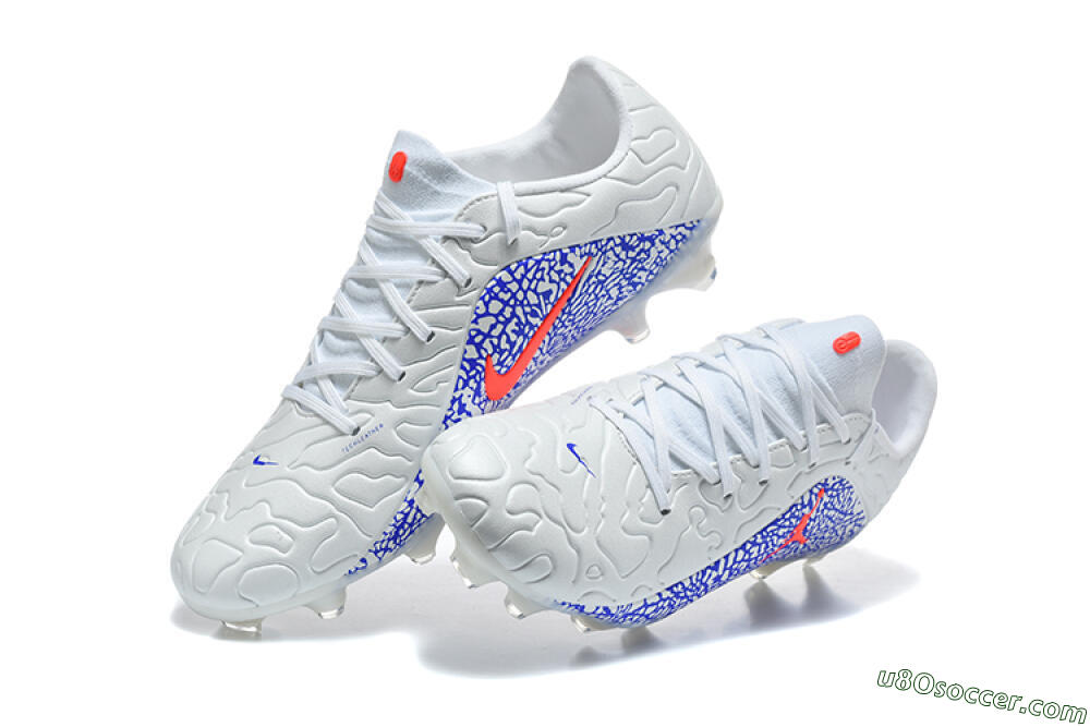Nike Tiempo Legend 11 Elite FG Firm Ground Soccer Cleats - White/White/Blue/Bright Crimson 6