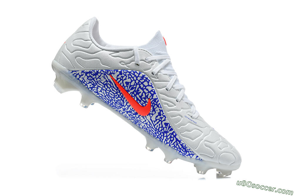 Nike Tiempo Legend 11 Elite FG Firm Ground Soccer Cleats - White/White/Blue/Bright Crimson 7