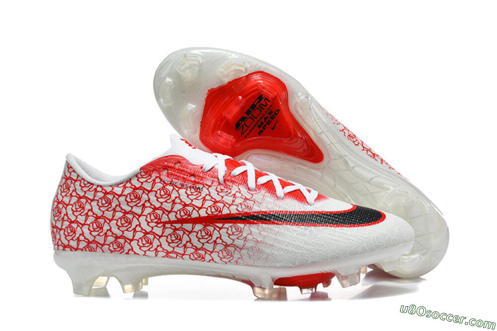 Nike Air Zoom Mercurial Superfly 11 Elite FG Firm Ground Soccer Cleats - White/White/University Red 1