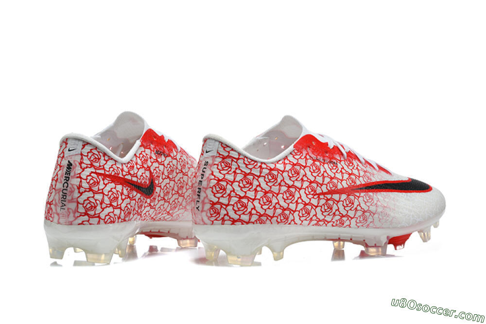 Nike Air Zoom Mercurial Superfly 11 Elite FG Firm Ground Soccer Cleats - White/White/University Red 9