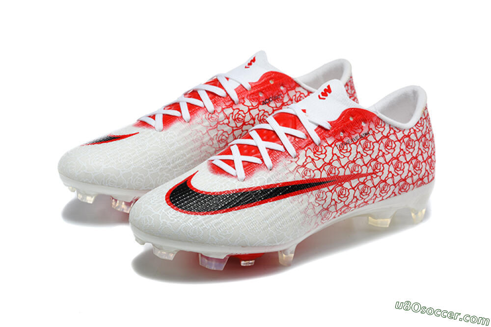 Nike Air Zoom Mercurial Superfly 11 Elite FG Firm Ground Soccer Cleats - White/White/University Red 5