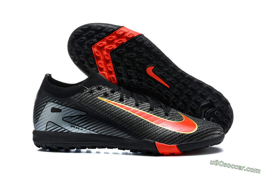 Nike Air Zoom Mercurial Vapor 17 Elite TF Artificial Turf Soccer Shoes - Black/Black/Bright Crimson 1