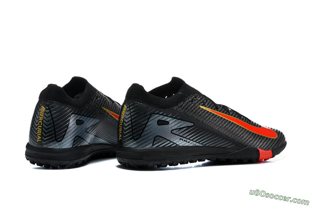 Nike Air Zoom Mercurial Vapor 17 Elite TF Artificial Turf Soccer Shoes - Black/Black/Bright Crimson 9