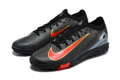Nike Air Zoom Mercurial Vapor 17 Elite TF Artificial Turf Soccer Shoes - Black/Black/Bright Crimson