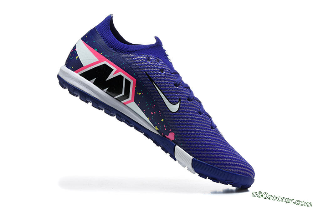 Nike Air Zoom Mercurial Vapor 16 Elite TF Artificial Turf Soccer Shoes - Blue/Electric Blue/Multi Color 7