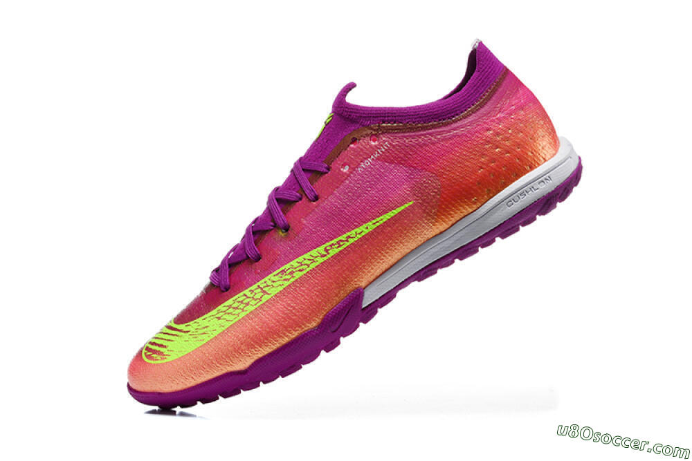 Nike Air Zoom Mercurial Vapor 17 Elite TF Artificial Turf Soccer Shoes - Purple/Berry/Volt 8