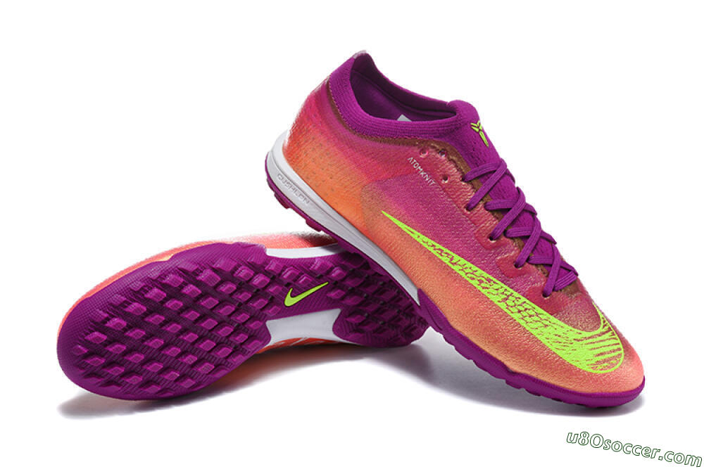 Nike Air Zoom Mercurial Vapor 17 Elite TF Artificial Turf Soccer Shoes - Purple/Berry/Volt 4