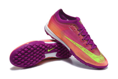 Nike Air Zoom Mercurial Vapor 17 Elite TF Artificial Turf Soccer Shoes - Purple/Berry/Volt