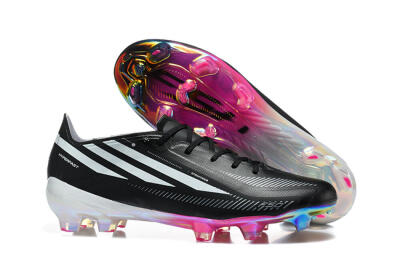 Adidas F50 Hyperfast Elite FG Firm Ground Soccer Cleats - Black/Core Black/Iridescent Pink