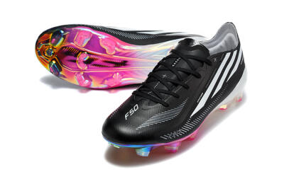 Adidas F50 Hyperfast Elite FG Firm Ground Soccer Cleats - Black/Core Black/Iridescent Pink