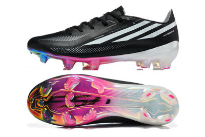 Adidas F50 Hyperfast Elite FG Firm Ground Soccer Cleats - Black/Core Black/Iridescent Pink