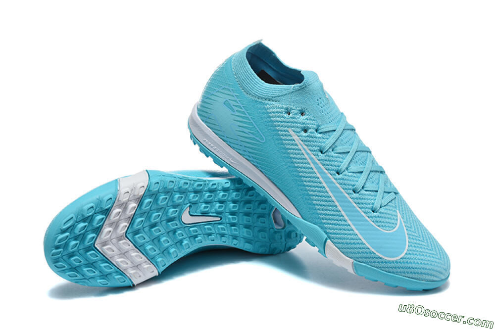 Nike Air Zoom Mercurial Vapor 16 Elite TF Artificial Turf Soccer Shoes - Blue/Baltic Blue/White 4
