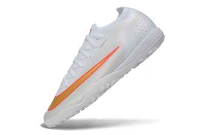 Nike Air Zoom Mercurial Vapor 17 Elite TF Artificial Turf Soccer Shoes - White/Metallic Gold/Bright Crimson