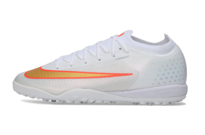 Nike Air Zoom Mercurial Vapor 17 Elite TF Artificial Turf Soccer Shoes - White/Metallic Gold/Bright Crimson