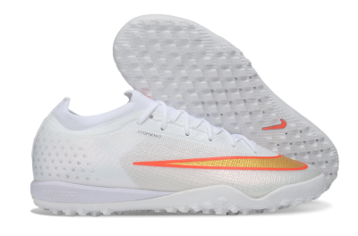 Nike Air Zoom Mercurial Vapor 17 Elite TF Artificial Turf Soccer Shoes - White/Metallic Gold/Bright Crimson