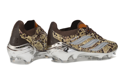 Adidas Predator 26 Elite FG Firm Ground Soccer Cleats - Brown/Mahogany/Metallic Silver