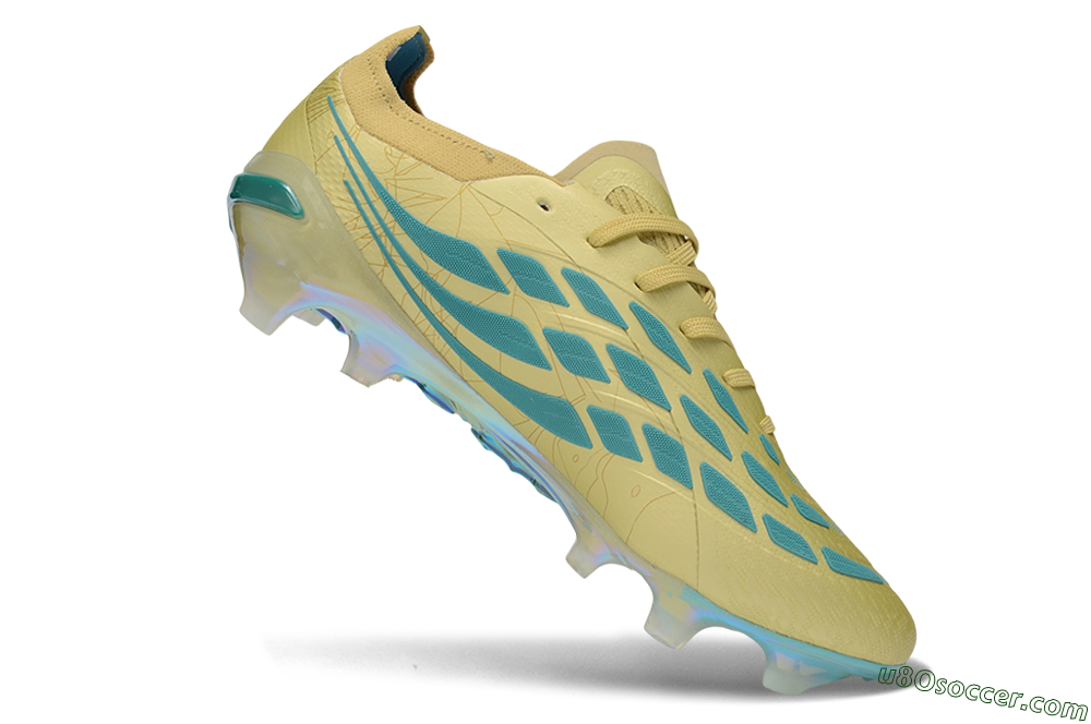 Adidas Predator 26 Elite FG Firm Ground Soccer Cleats - Gold/Champagne Gold/Teal Tint 4