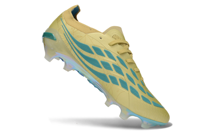 Adidas Predator 26 Elite FG Firm Ground Soccer Cleats - Gold/Champagne Gold/Teal Tint