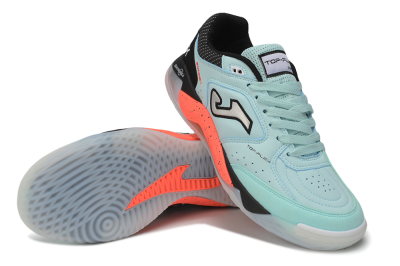 Joma Top Flex IC Indoor & Futsal Soccer Shoes - Turquoise/Mint Turquoise/Coral Orange