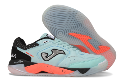Joma Top Flex IC Indoor & Futsal Soccer Shoes - Turquoise/Mint Turquoise/Coral Orange