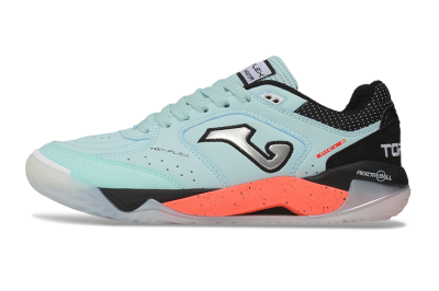 Joma Top Flex IC Indoor & Futsal Soccer Shoes - Turquoise/Mint Turquoise/Coral Orange