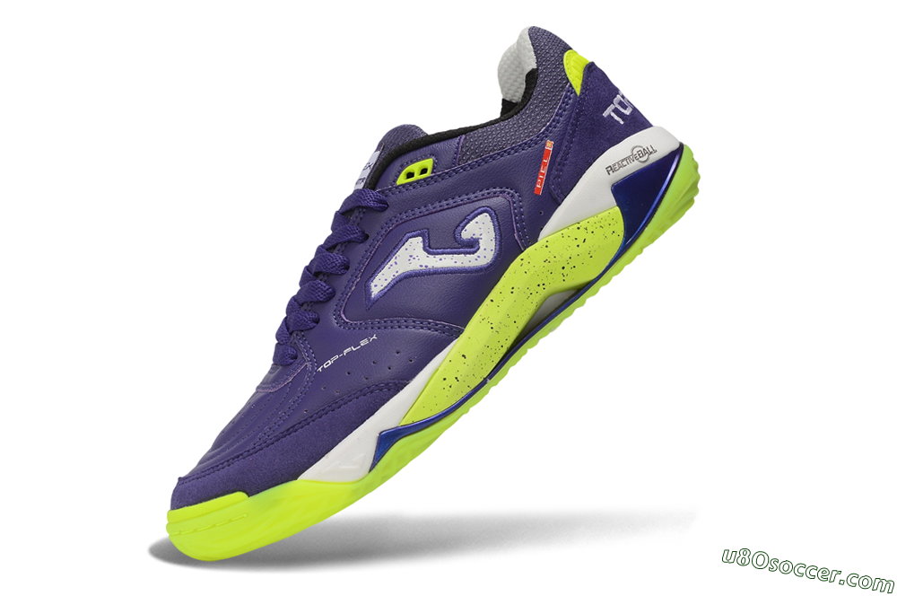 Joma Top Flex IC Indoor & Futsal Soccer Shoes - Purple/Electric Purple/Neon Yellow 5
