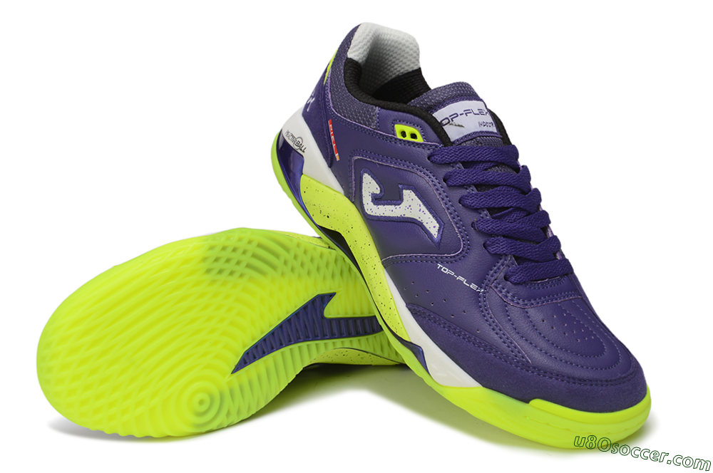 Joma Top Flex IC Indoor & Futsal Soccer Shoes - Purple/Electric Purple/Neon Yellow 3