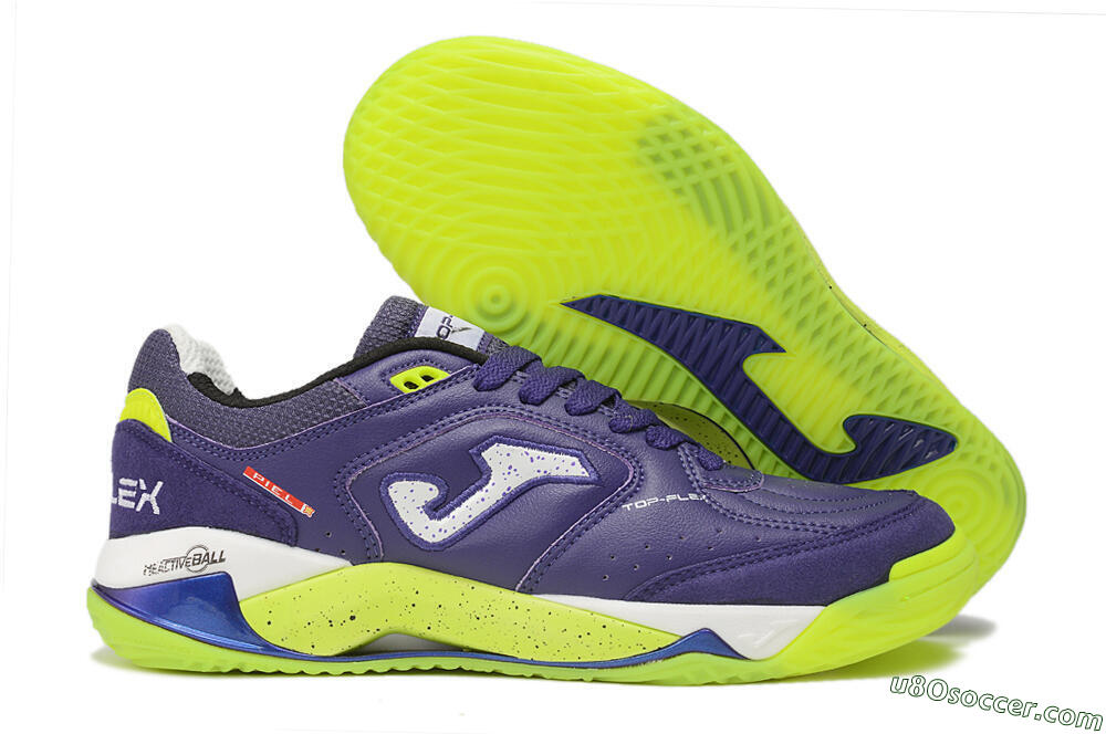 Joma Top Flex IC Indoor & Futsal Soccer Shoes - Purple/Electric Purple/Neon Yellow 1