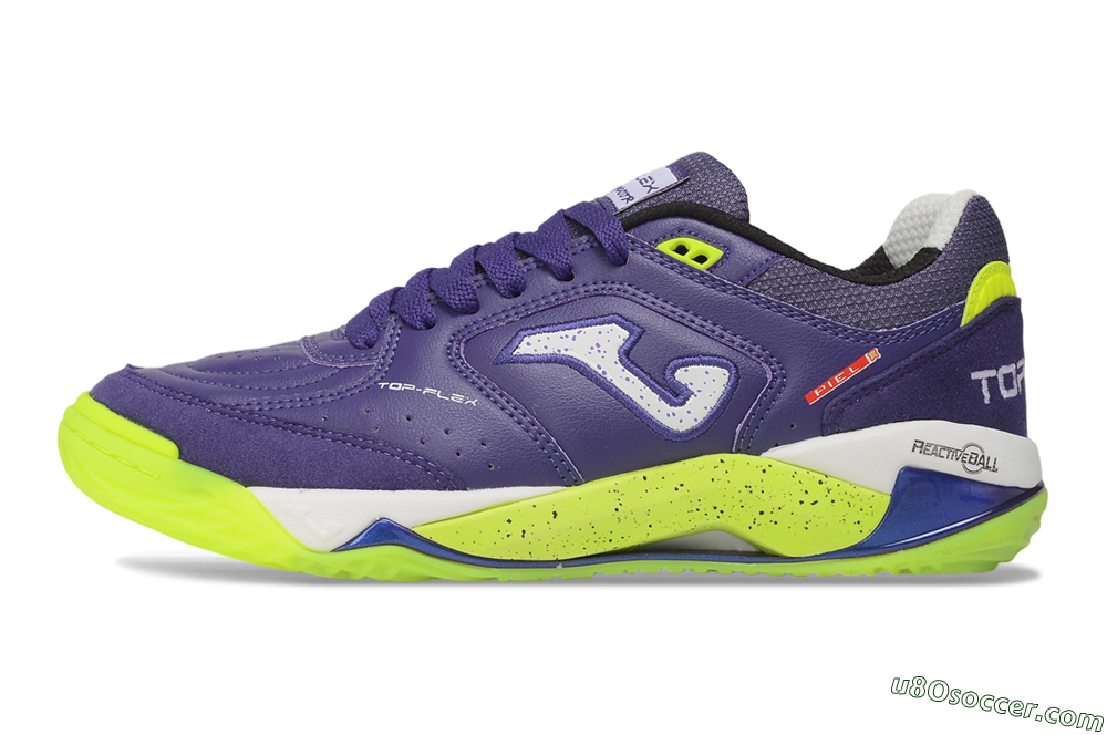 Joma Top Flex IC Indoor & Futsal Soccer Shoes - Purple/Electric Purple/Neon Yellow 2