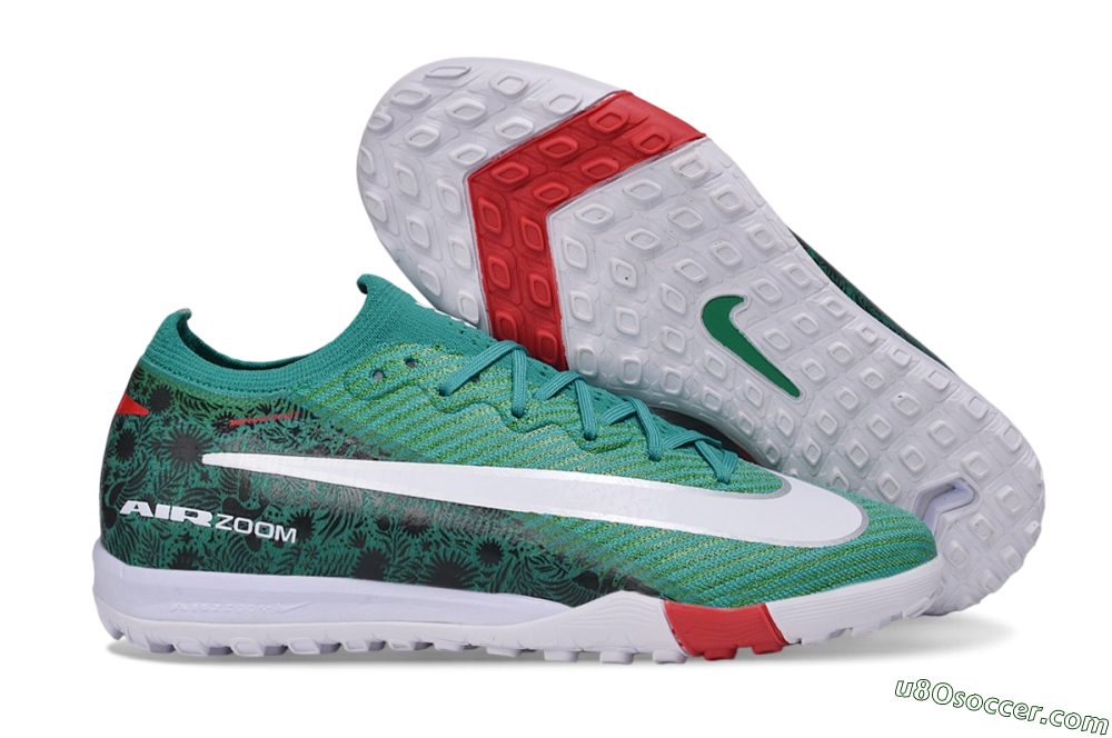 Nike Air Zoom Mercurial Vapor 16 Elite TF Artificial Turf Soccer Shoes - Green/Emerald Green/Sport Red 1