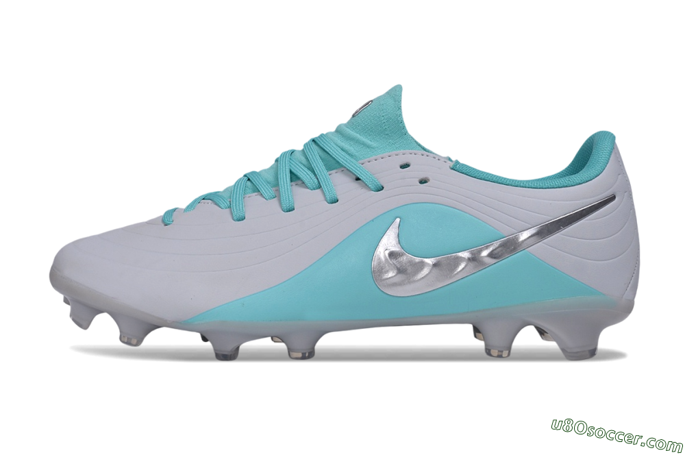 Nike Tiempo Legend 11 Elite FG Firm Ground Soccer Cleats - Grey/Platinum Grey/Turquoise Blue 2