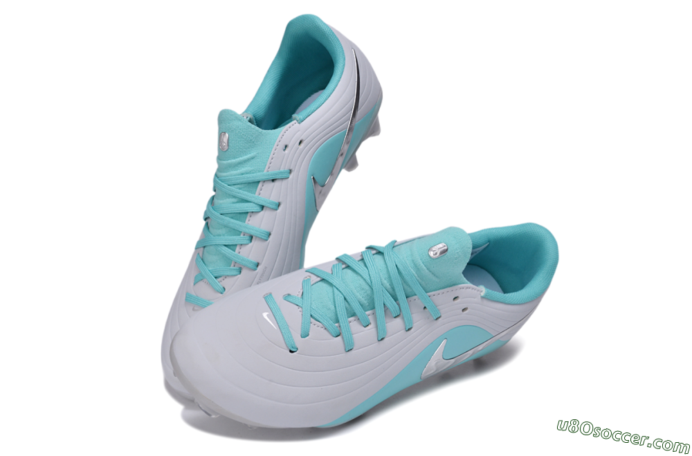 Nike Tiempo Legend 11 Elite FG Firm Ground Soccer Cleats - Grey/Platinum Grey/Turquoise Blue 3