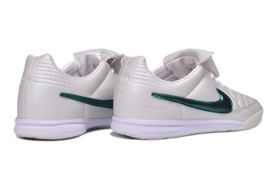 Nike Tiempo Legend SE TF Artificial Turf Soccer Shoes - White/Pearlescent White/Metallic Emerald