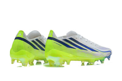 Adidas F50 Hyperfast Elite FG Firm Ground Soccer Cleats - White/Lucid Lemon/Lucid Blue