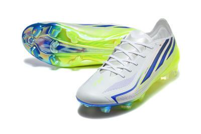 Adidas F50 Hyperfast Elite FG Firm Ground Soccer Cleats - White/Lucid Lemon/Lucid Blue
