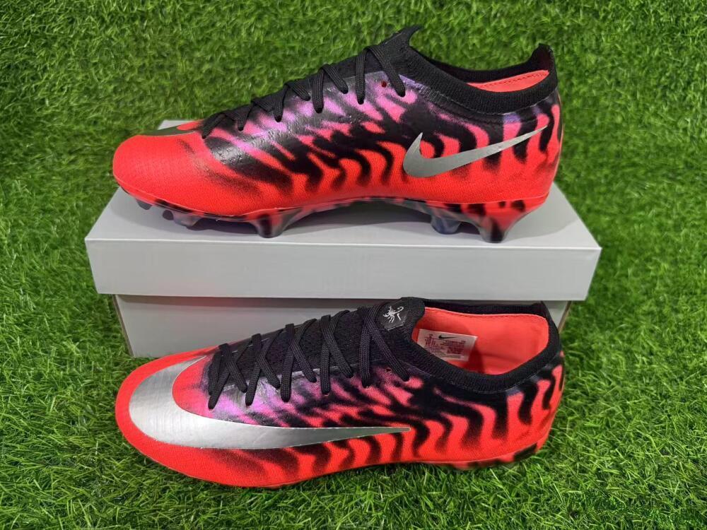 Nike Air Zoom Mercurial Vapor 17 Elite FG Firm Ground Soccer Cleats - Red/Bright Crimson/Metallic Silver