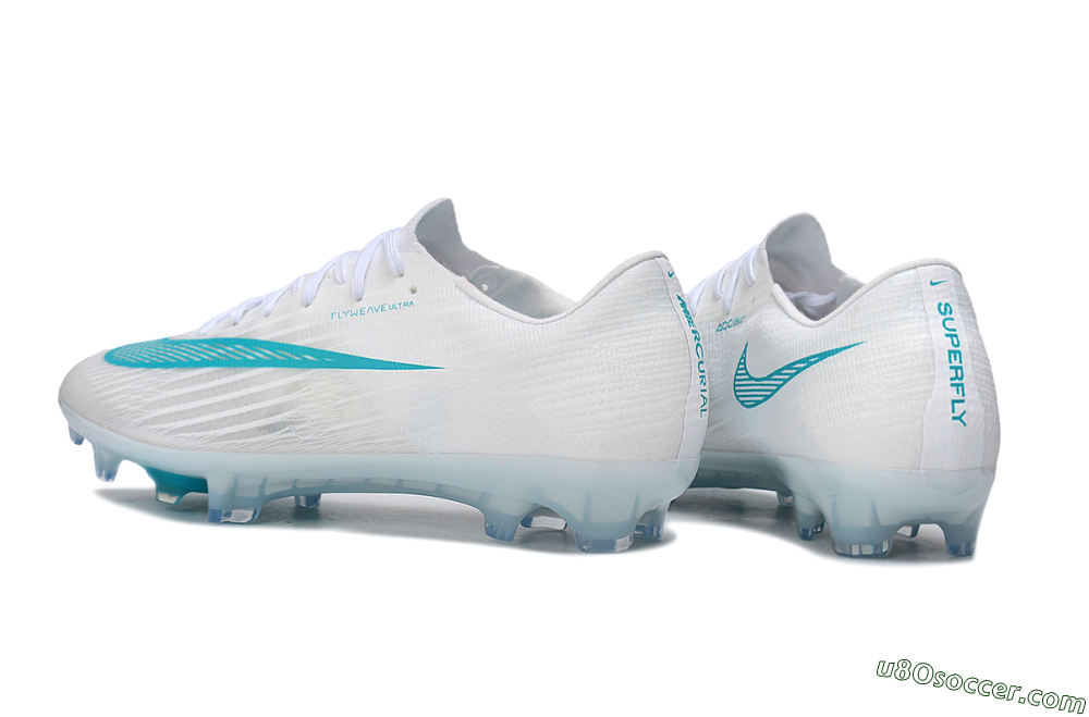 Nike Air Zoom Mercurial Superfly 11 Elite FG Firm Ground Soccer Cleats - White/White/Baltic Blue 4
