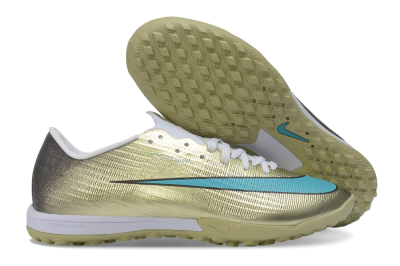 Nike Air Zoom Mercurial Superfly 11 Elite TF Artificial Turf Soccer Shoes - Gold/Metallic Gold/Chlorine Blue
