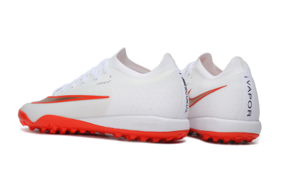 Nike Air Zoom Mercurial Vapor 17 Elite TF Artificial Turf Soccer Shoes - White/Bright Crimson/Metallic Copper