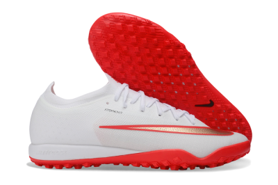 Nike Air Zoom Mercurial Vapor 17 Elite TF Artificial Turf Soccer Shoes - White/Bright Crimson/Metallic Copper